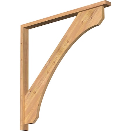 Ekena Millwork Legacy Block Smooth Bracket w/ Offset Brace, Western Red Cedar, 3 1/2"W x 46"D x 46"H BKT0402X46X46LEC05SWR